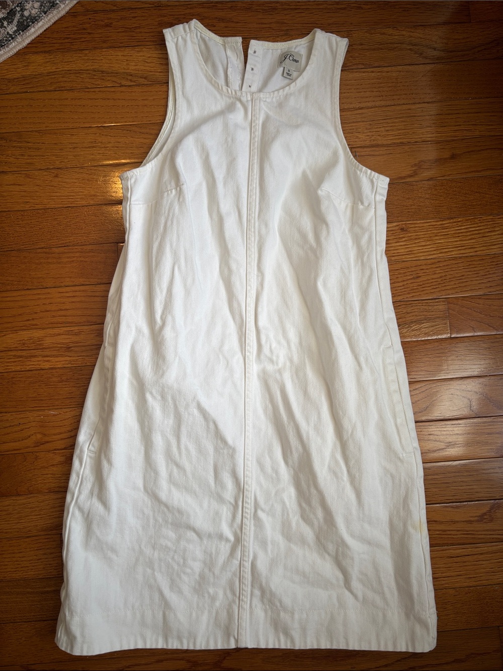 J. Crew Cream Sleeveless Shift Dress